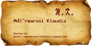 Mármarosi Klaudia névjegykártya