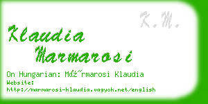 klaudia marmarosi business card